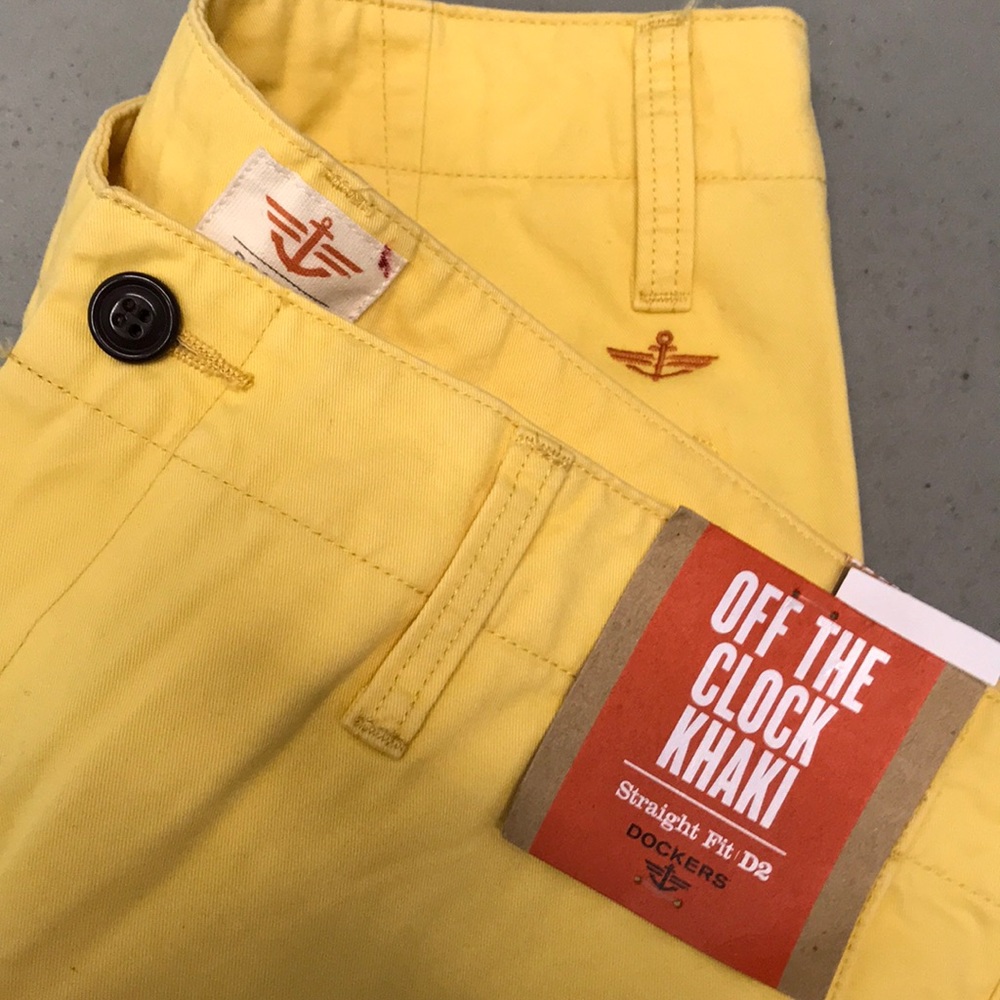 Dockers khaki pants men’s golf casual boat 33 new